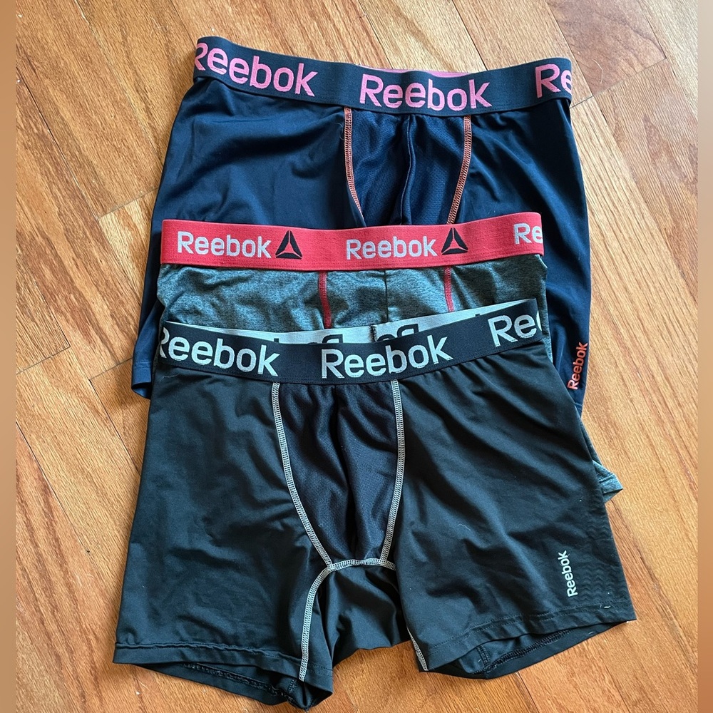 Three pack sport boxer briefs, and trunks